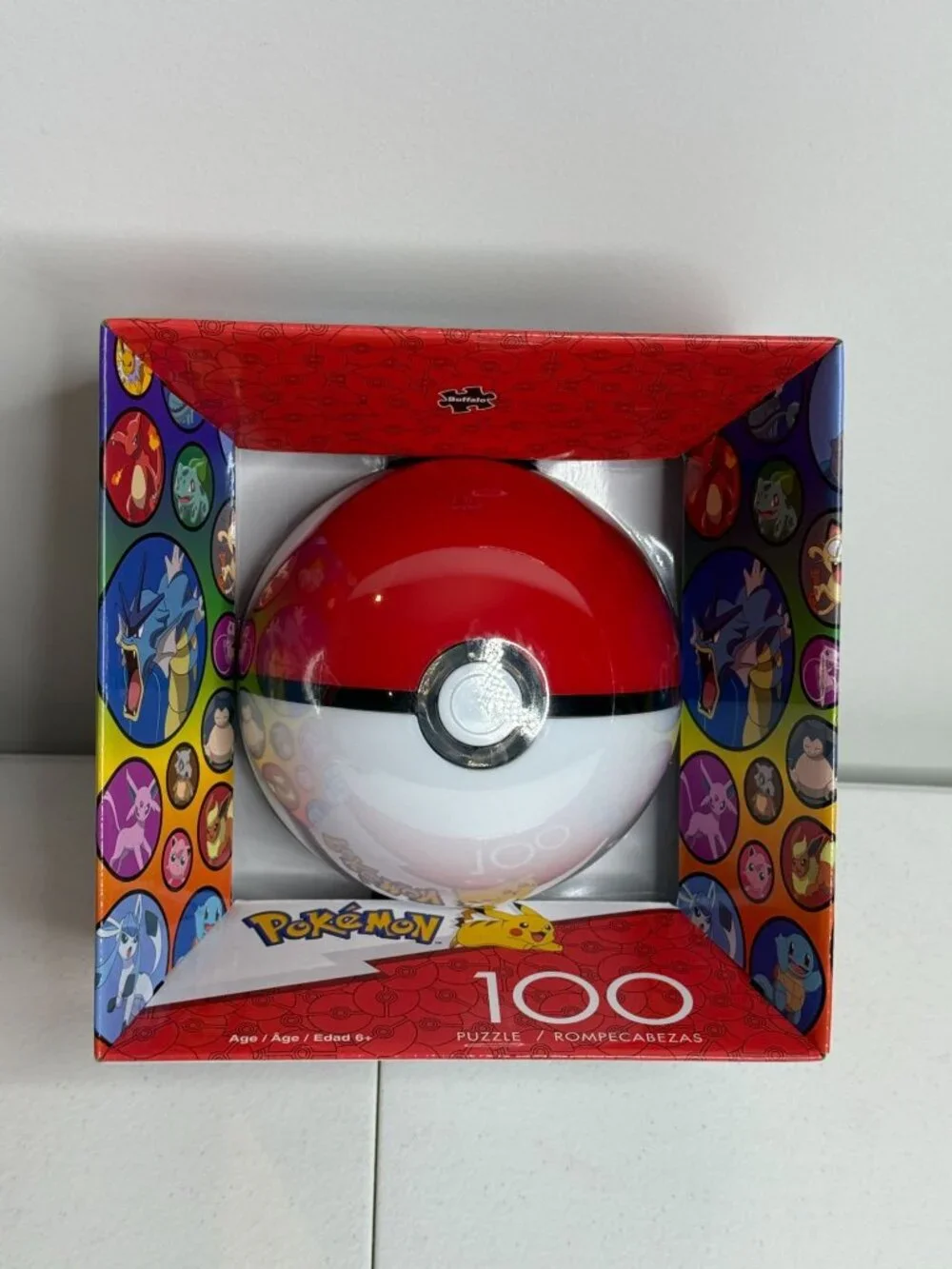 Pokemon Pokeball 100 Piece Puzzle Pikachu Eevee Charizard Buffalo Games
